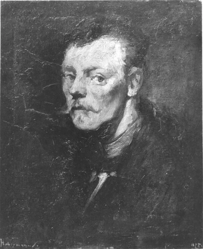 Hugo von Habermann - Il fratello dell'artista con il colletto rosso, Bavarian State Painting Collections